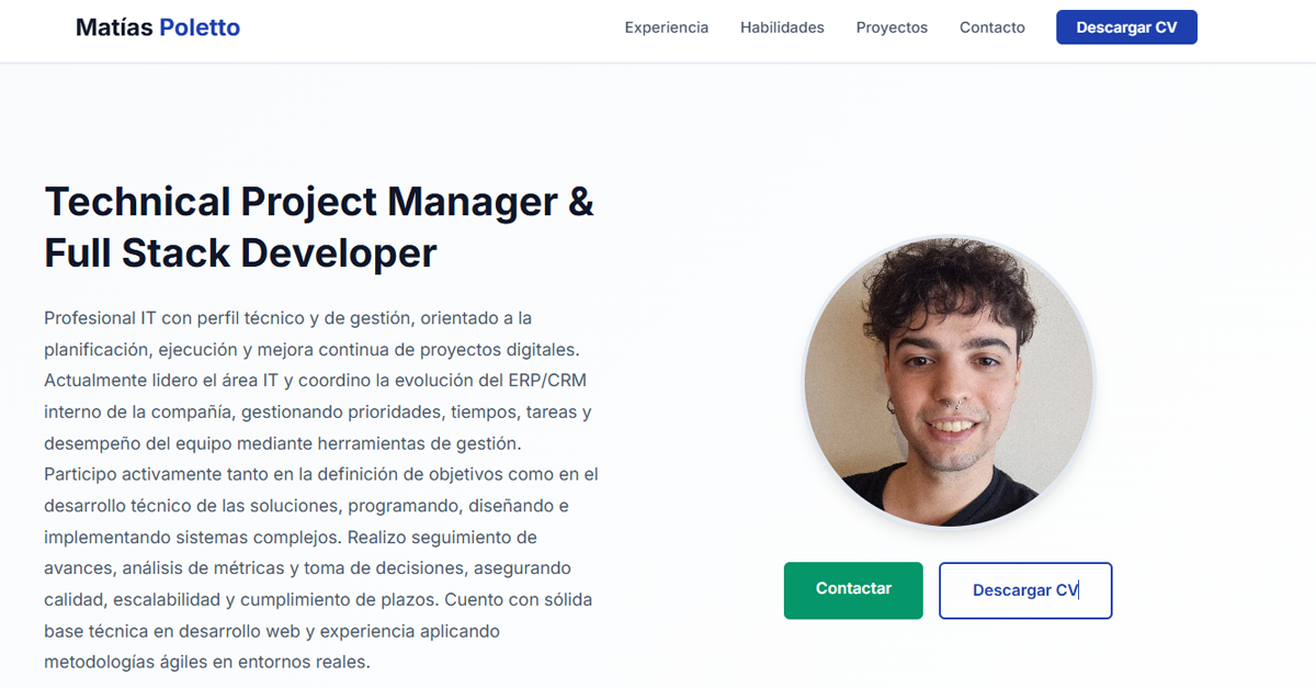 Matías Poletto | Technical Project Manager & Full Stack Developer